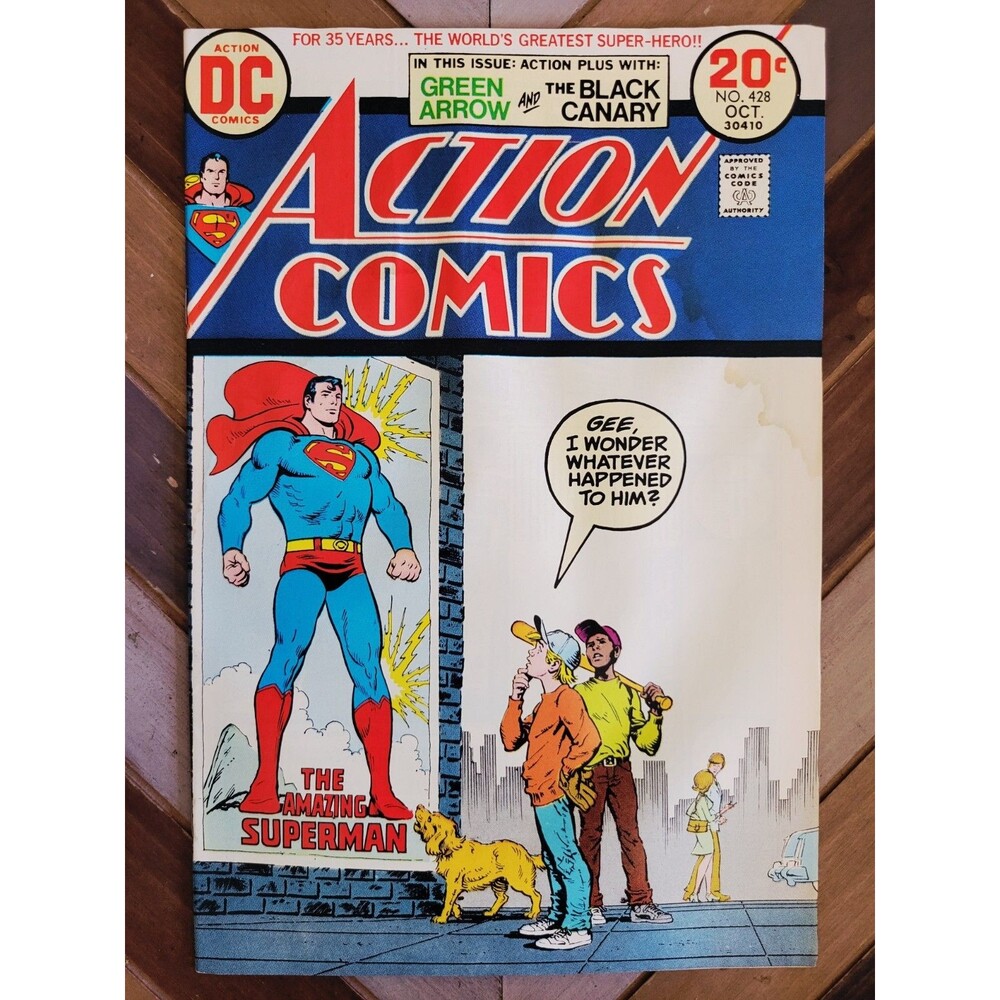Action Comics #428 VG (DC 1973) Cardy Cover! Superman, Green Arrow, Black Canary